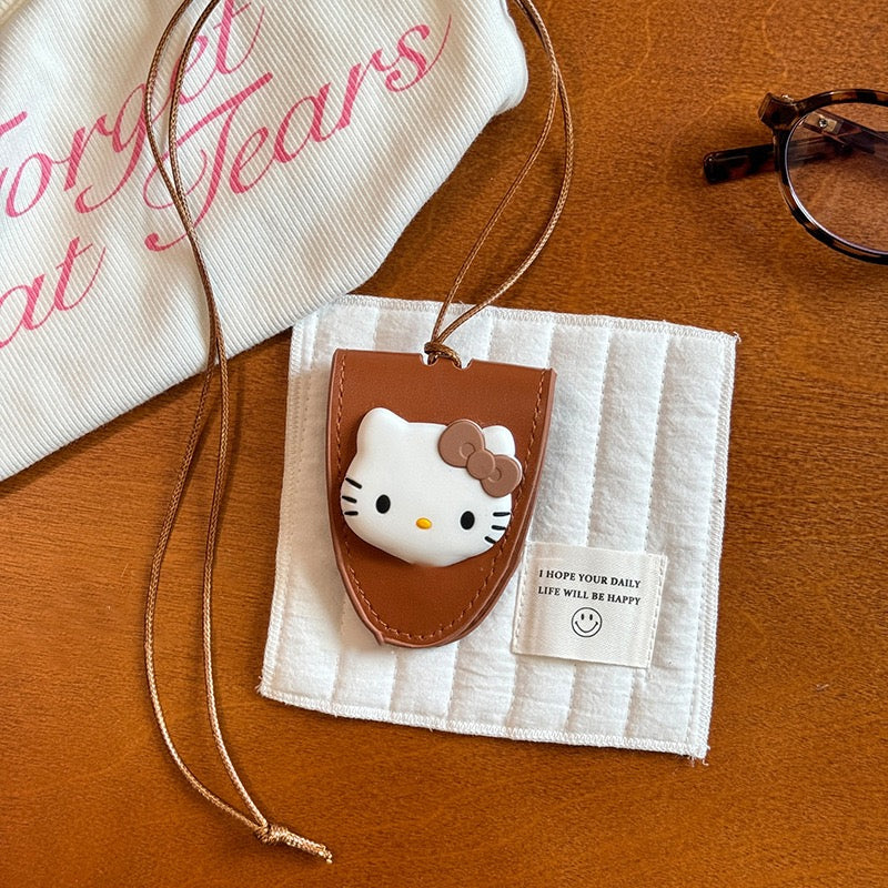 Leather Glasses Holder Kitty Cat - Fashion Accessories