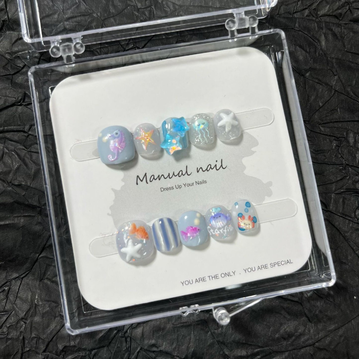 Little Starfish - Kids Handmade Press On Nails