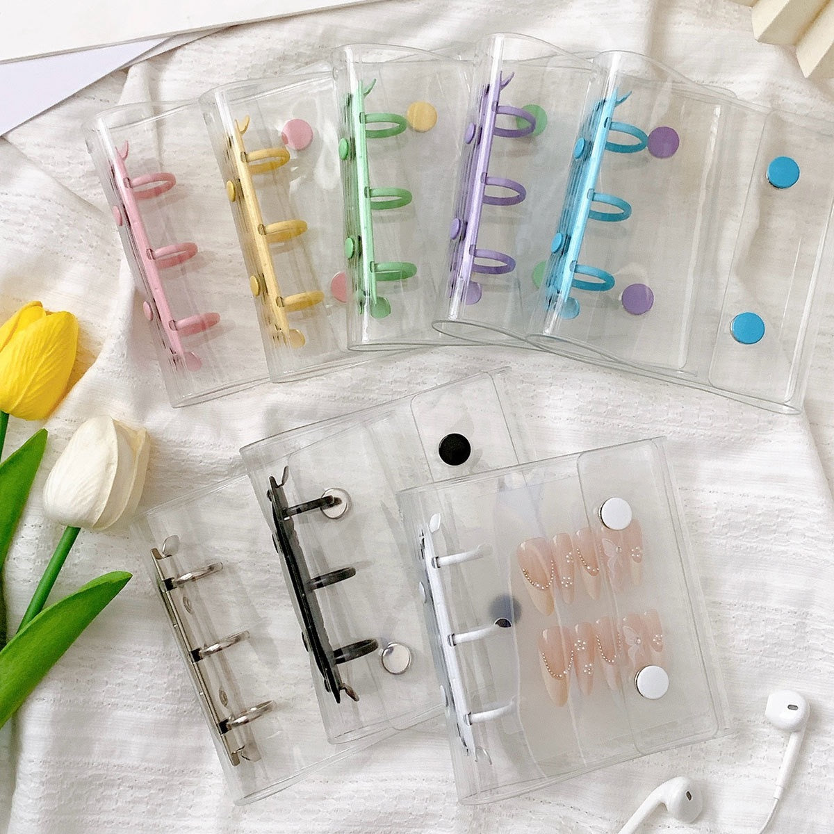 Mini 3-Ring Organizer Binder For Press On Nails
