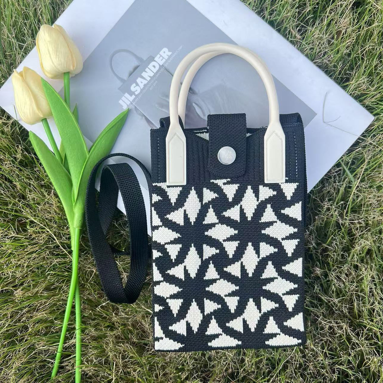 Premium Knit Crossbody Phone Bag