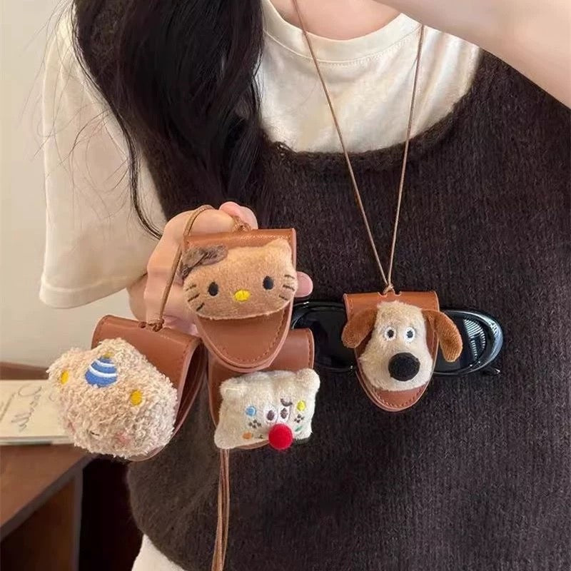 Leather Glasses Holder Cartoon - Fashion Accessories