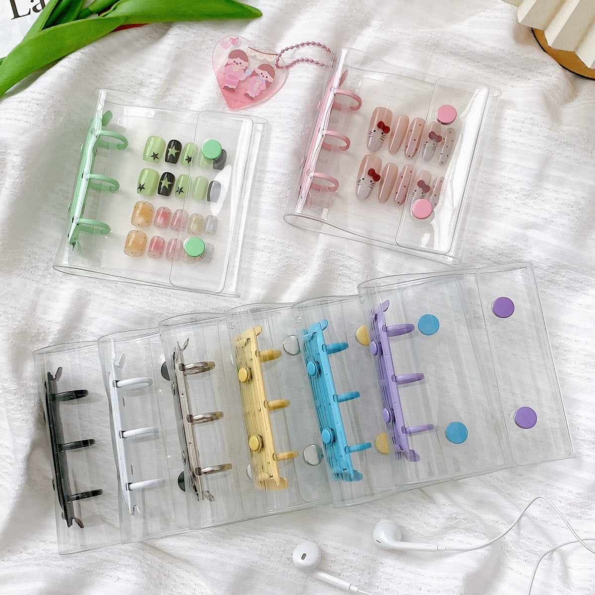 Mini 3-Ring Organizer Binder For Press On Nails