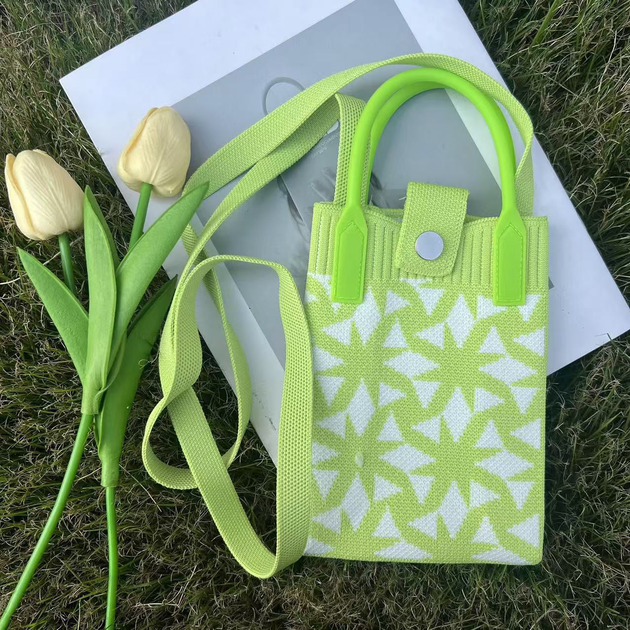 Premium Knit Crossbody Phone Bag
