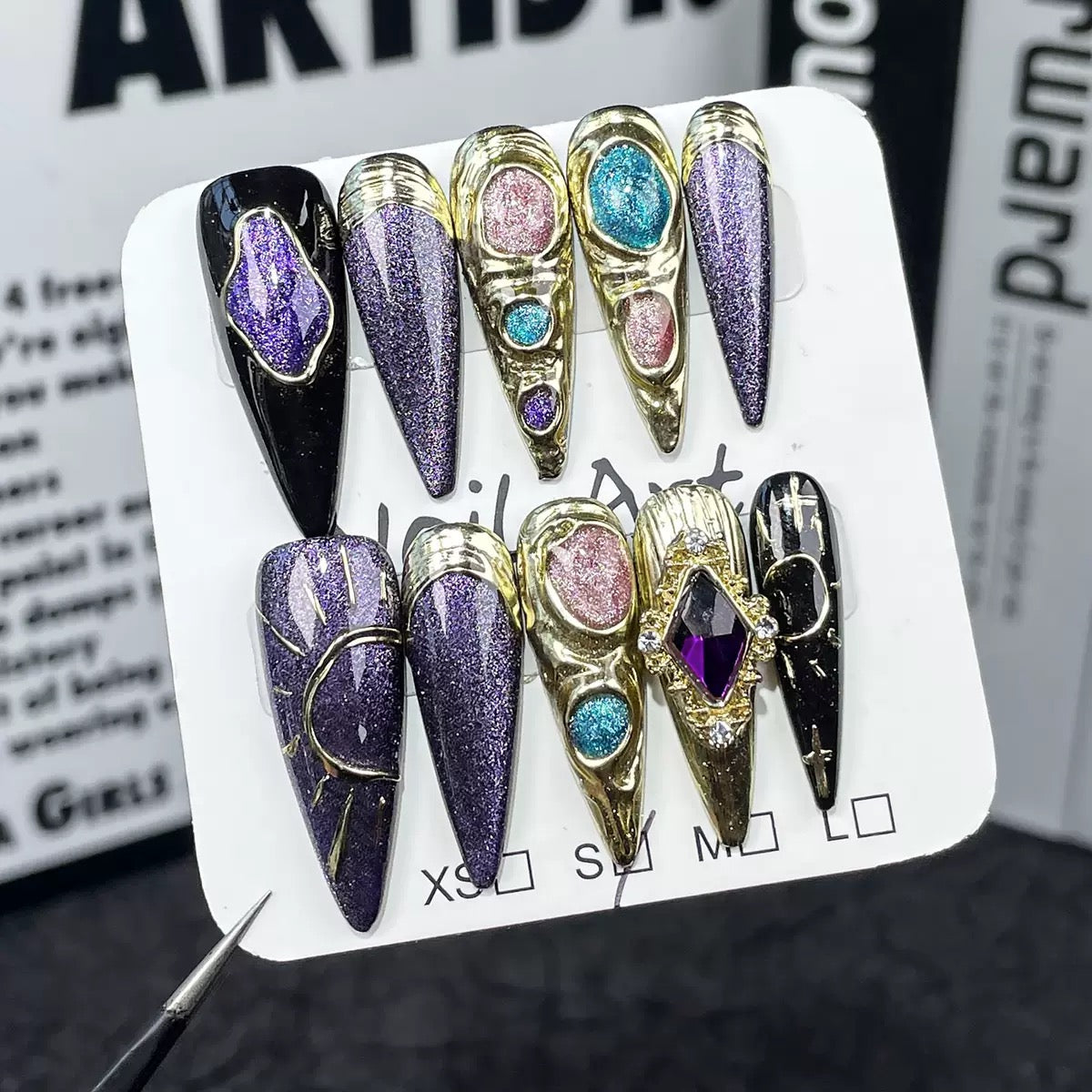 Y2K Purple - Handmade Press On Nails