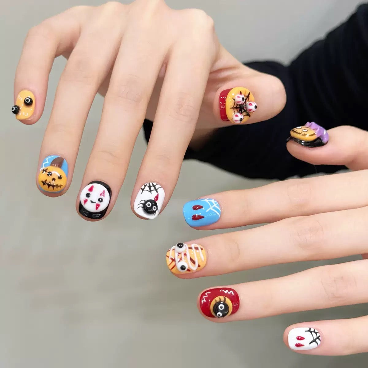 Halloween Cute - Holiday Handmade Press On Nails