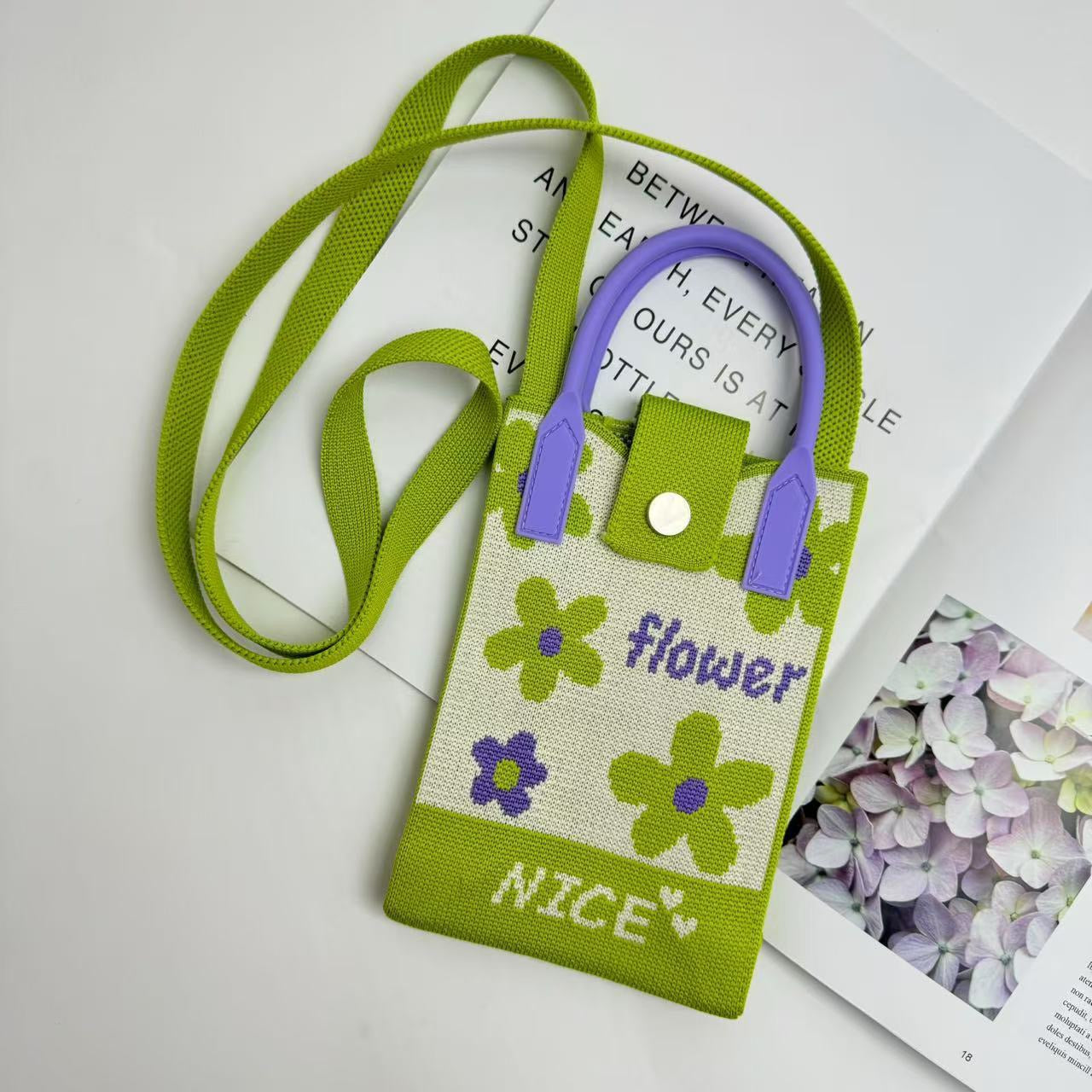 Premium Knit Crossbody Phone Bag