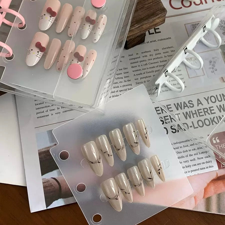 Mini 3-Ring Organizer Binder For Press On Nails