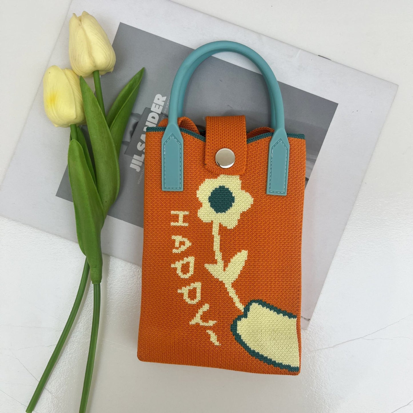 Premium Knit Crossbody Phone Bag