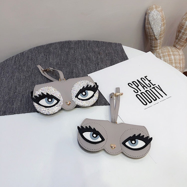 Leather Glasses Case Cute Bag charm  - Fashion Accessories