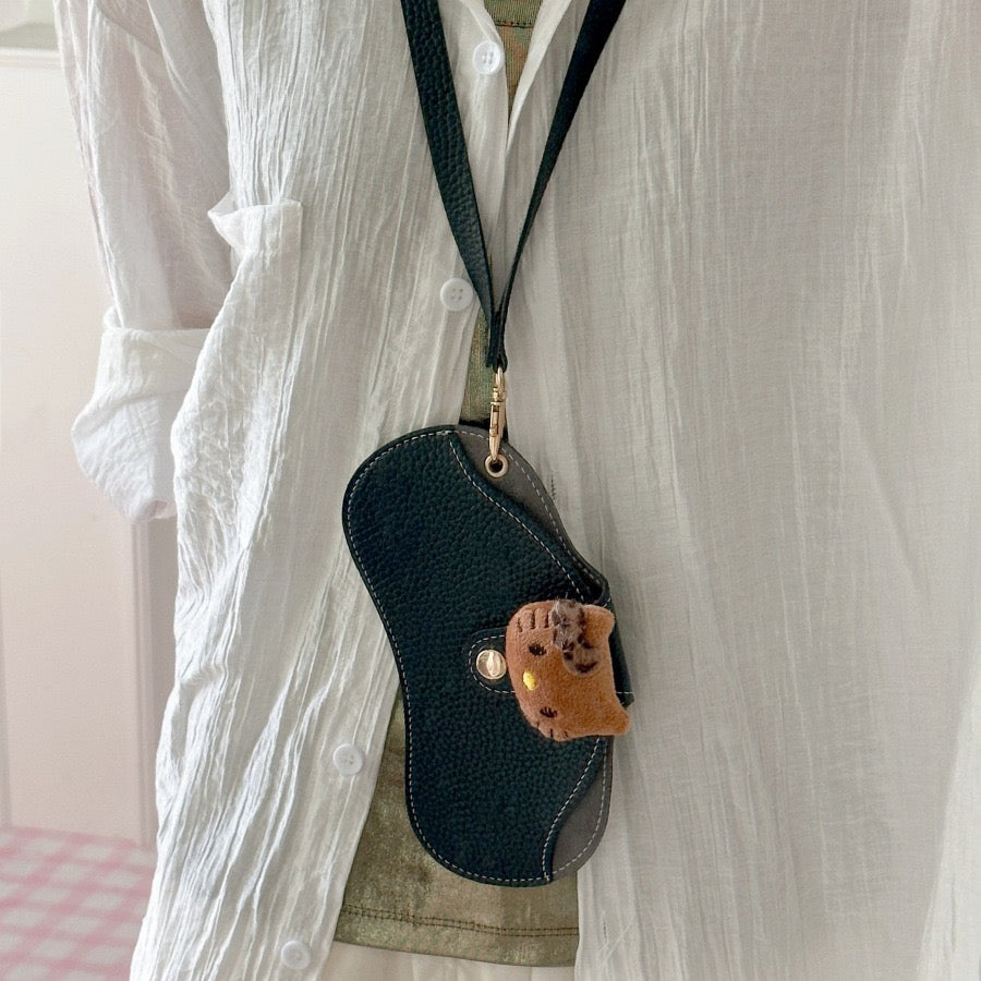 Leather Glasses Case Kitty  - Fashion Accessories