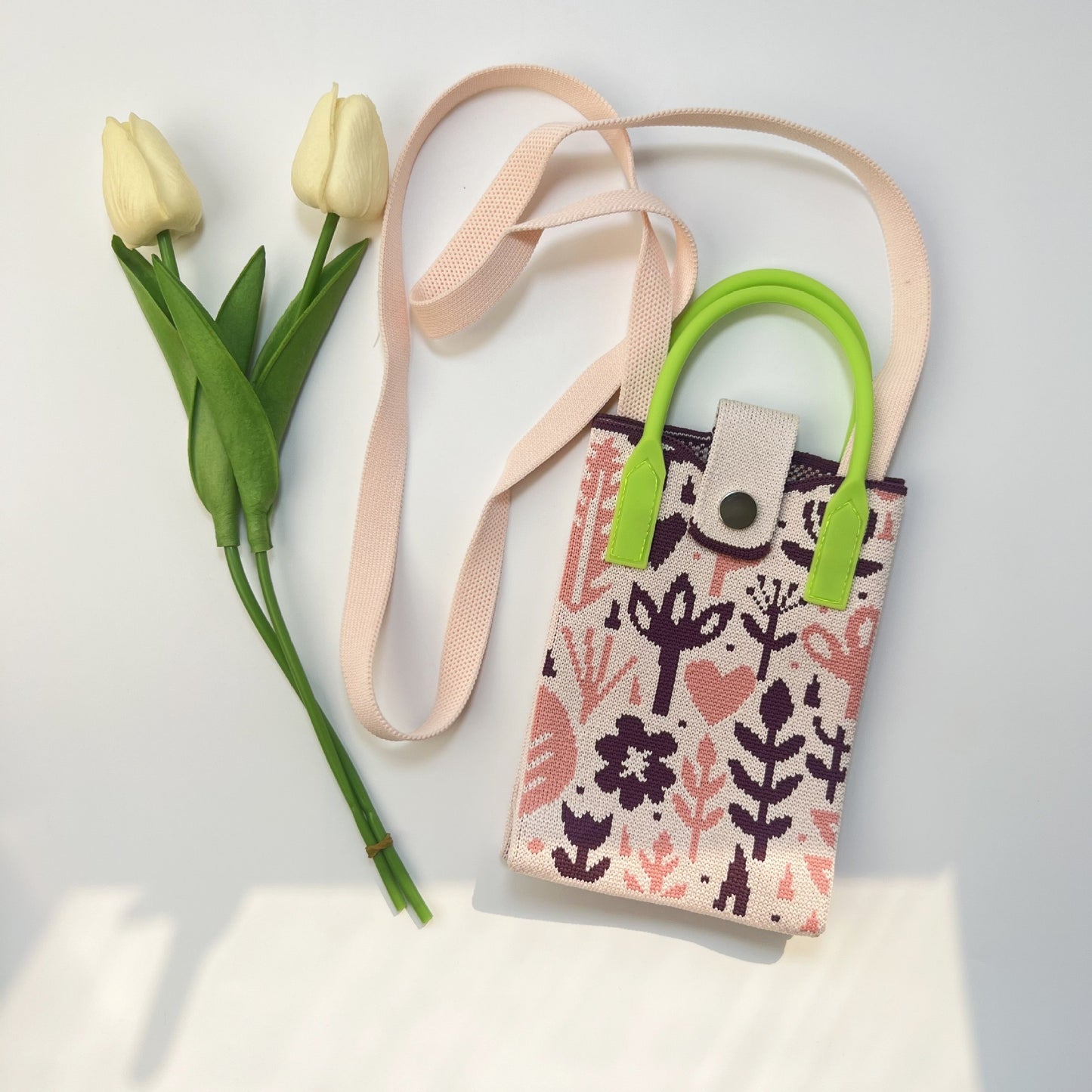 Premium Knit Crossbody Phone Bag