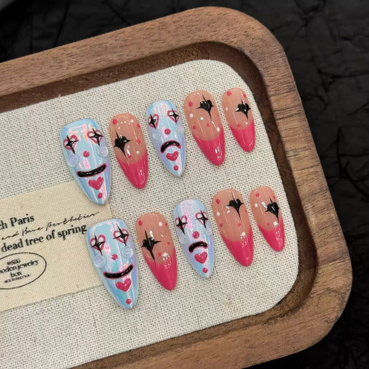 Halloween Spooky Clown - Holiday Handmade Press On Nails