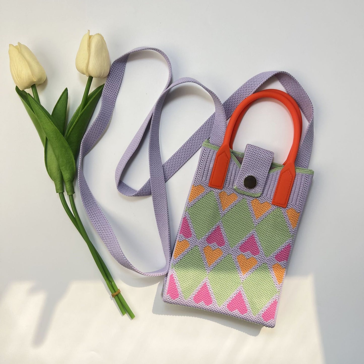 Premium Knit Crossbody Phone Bag