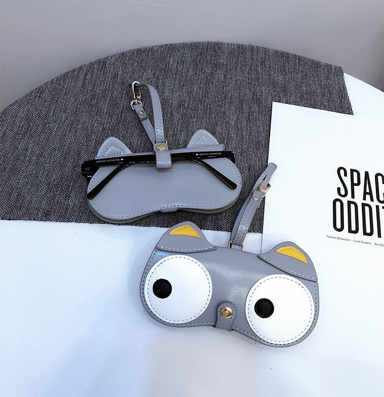 Leather Glasses Case Cute Bag charm  - Fashion Accessories