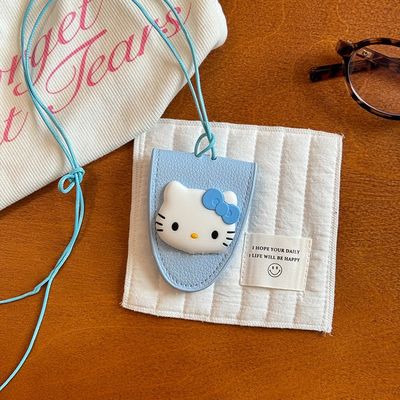 Leather Glasses Holder Kitty Cat - Fashion Accessories