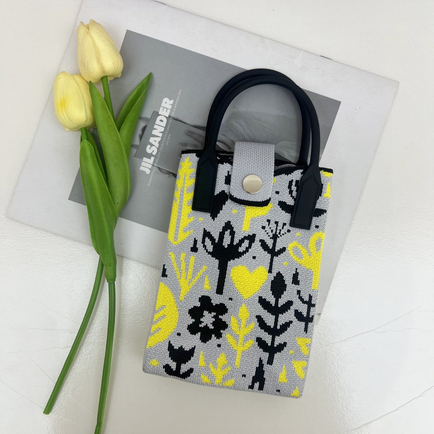 Premium Knit Crossbody Phone Bag