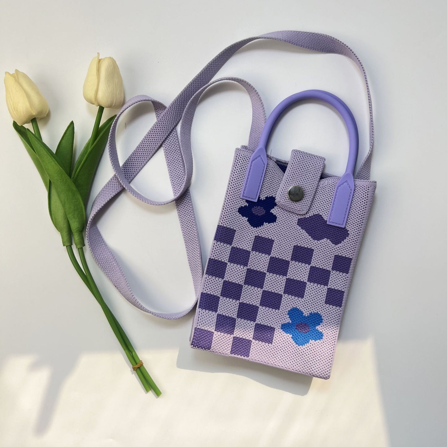Premium Knit Crossbody Phone Bag