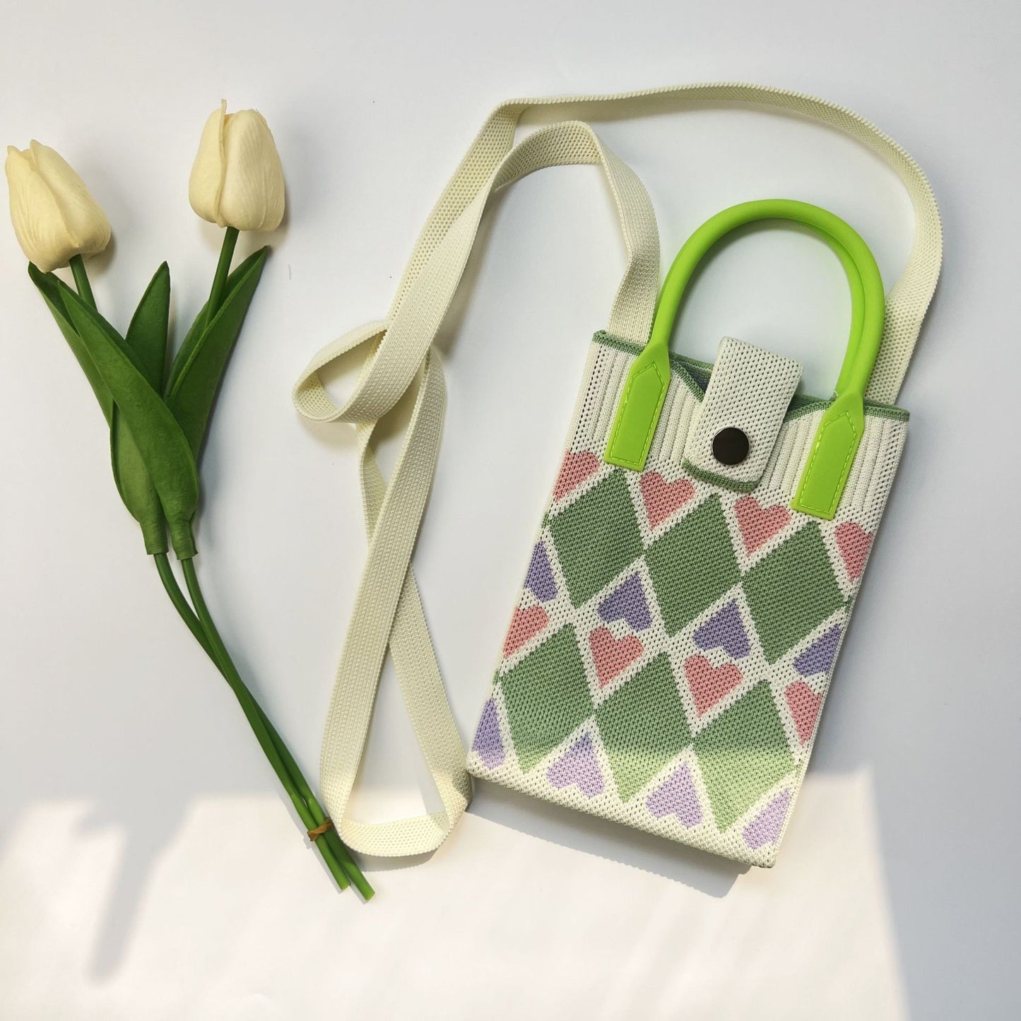 Premium Knit Crossbody Phone Bag