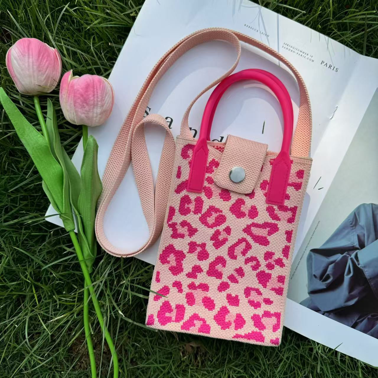Premium Knit Crossbody Phone Bag