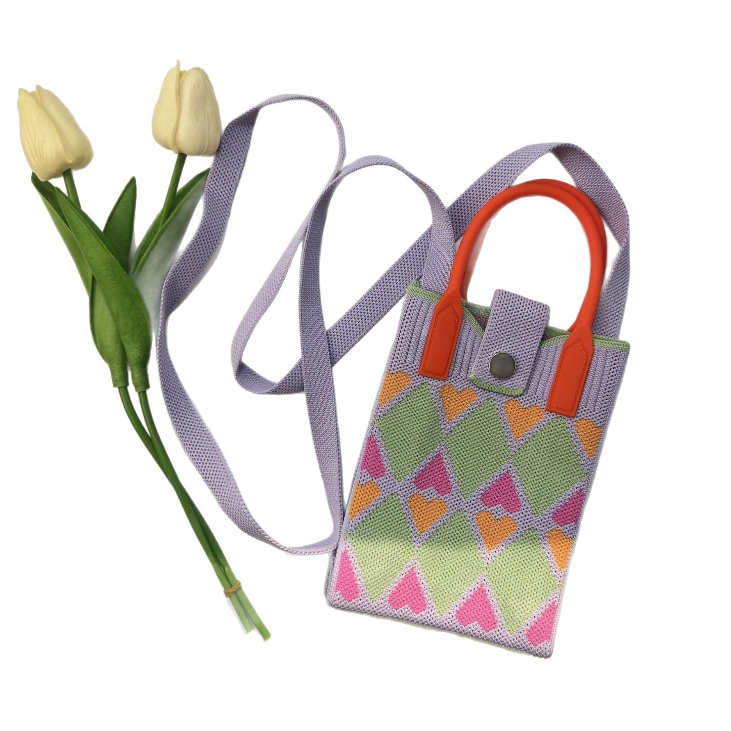 Premium Knit Crossbody Phone Bag