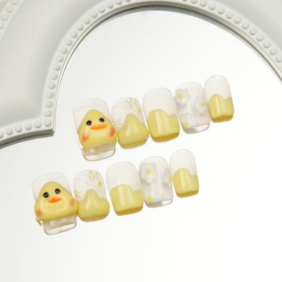 Yellow Duck - Handmade Press On Nails