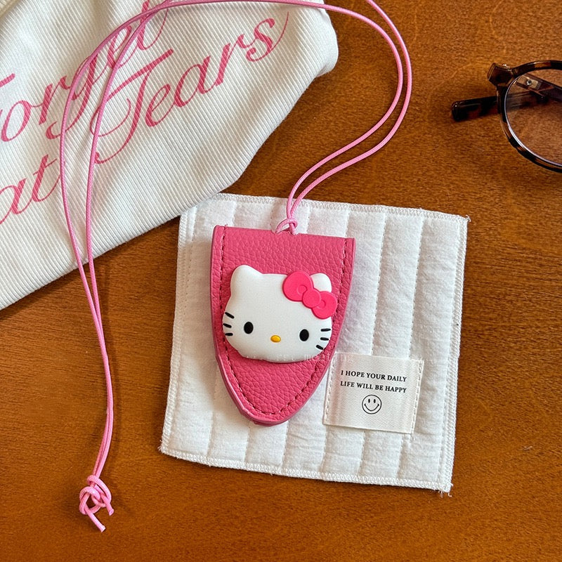 Leather Glasses Holder Kitty Cat - Fashion Accessories