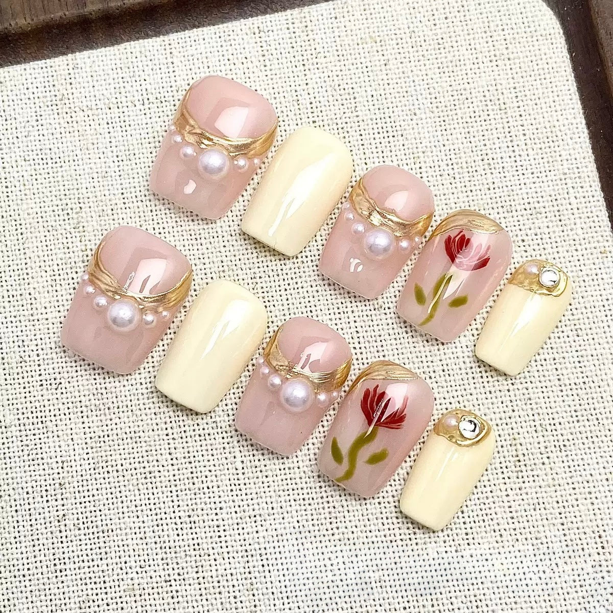 Gentle Rose - Fairy Chic Handmade Press On Nails