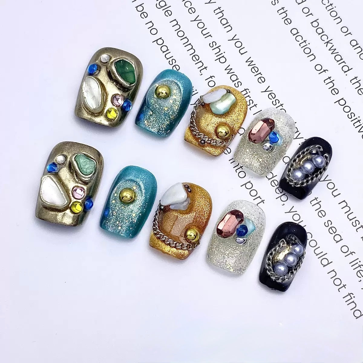 Meteorite Story - Fairy Chic Handmade Press On Nails