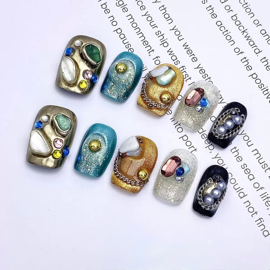 Meteorite Story - Fairy Chic Handmade Press On Nails