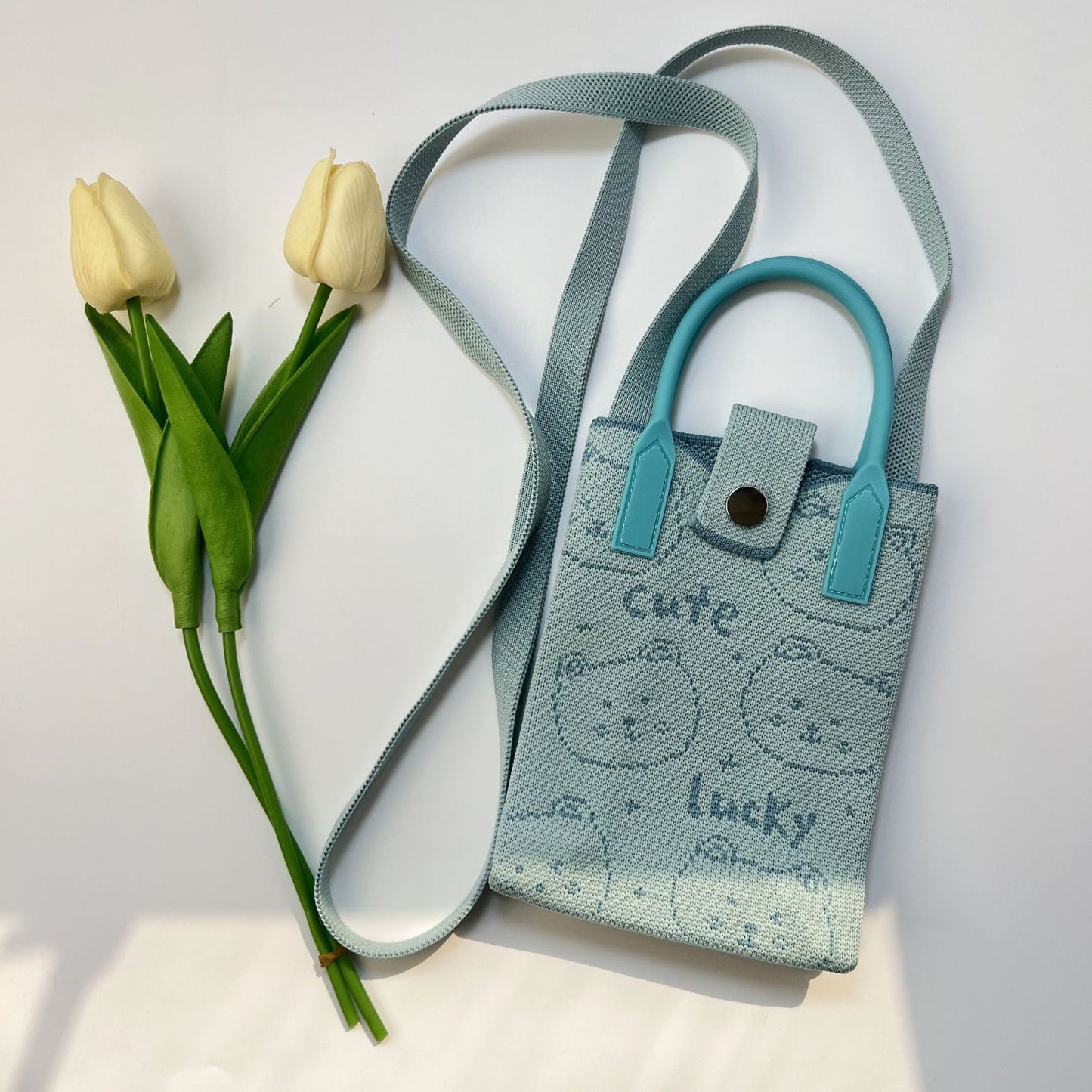 Premium Knit Crossbody Phone Bag
