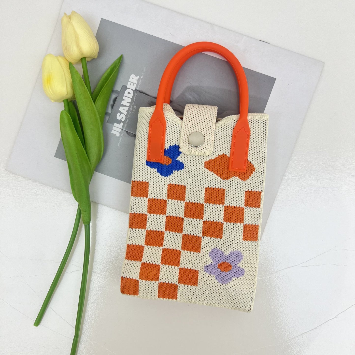 Premium Knit Crossbody Phone Bag