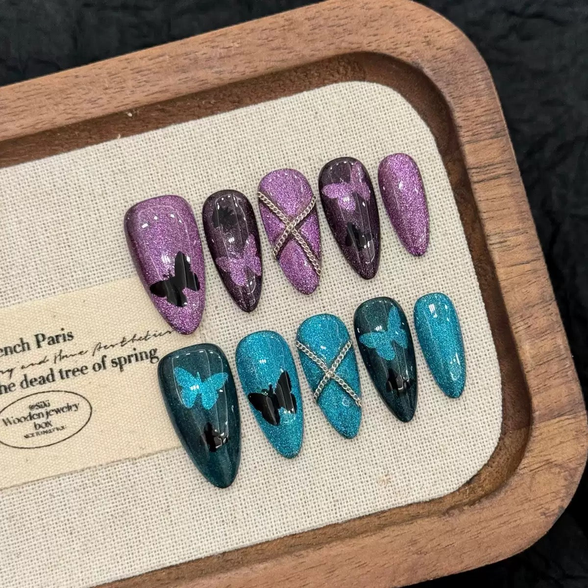 Magical Butterfly  -  Handmade Press On Nails