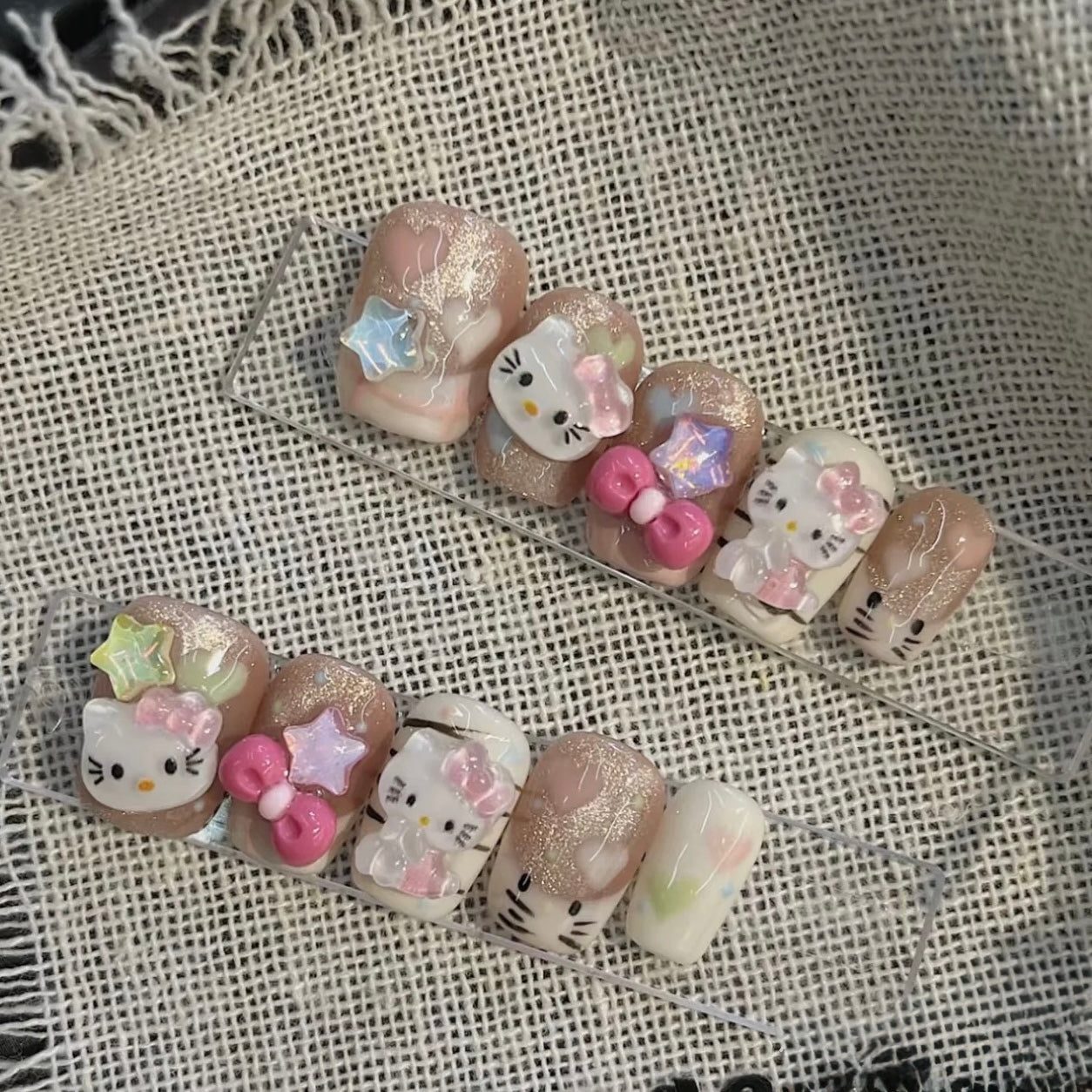 Purple KT - Cute Handmade Press On Nails