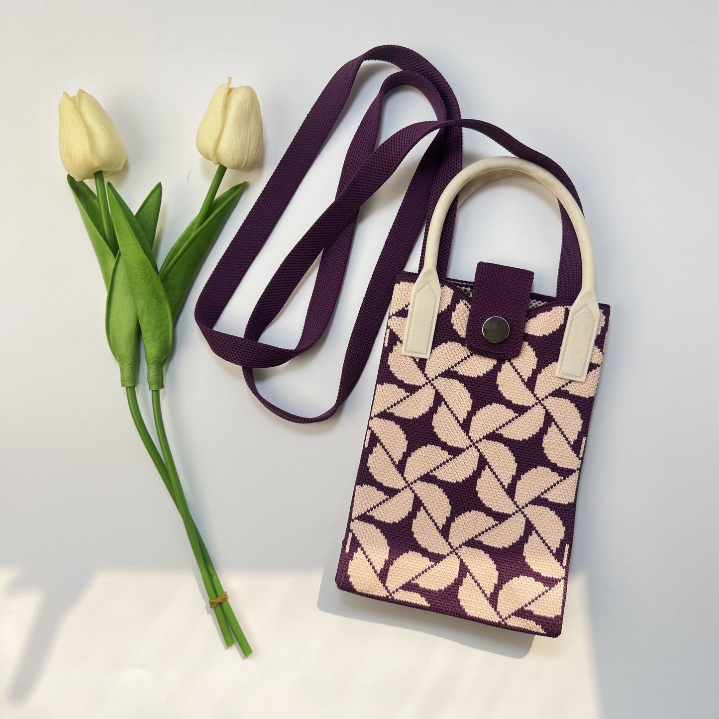 Premium Knit Crossbody Phone Bag