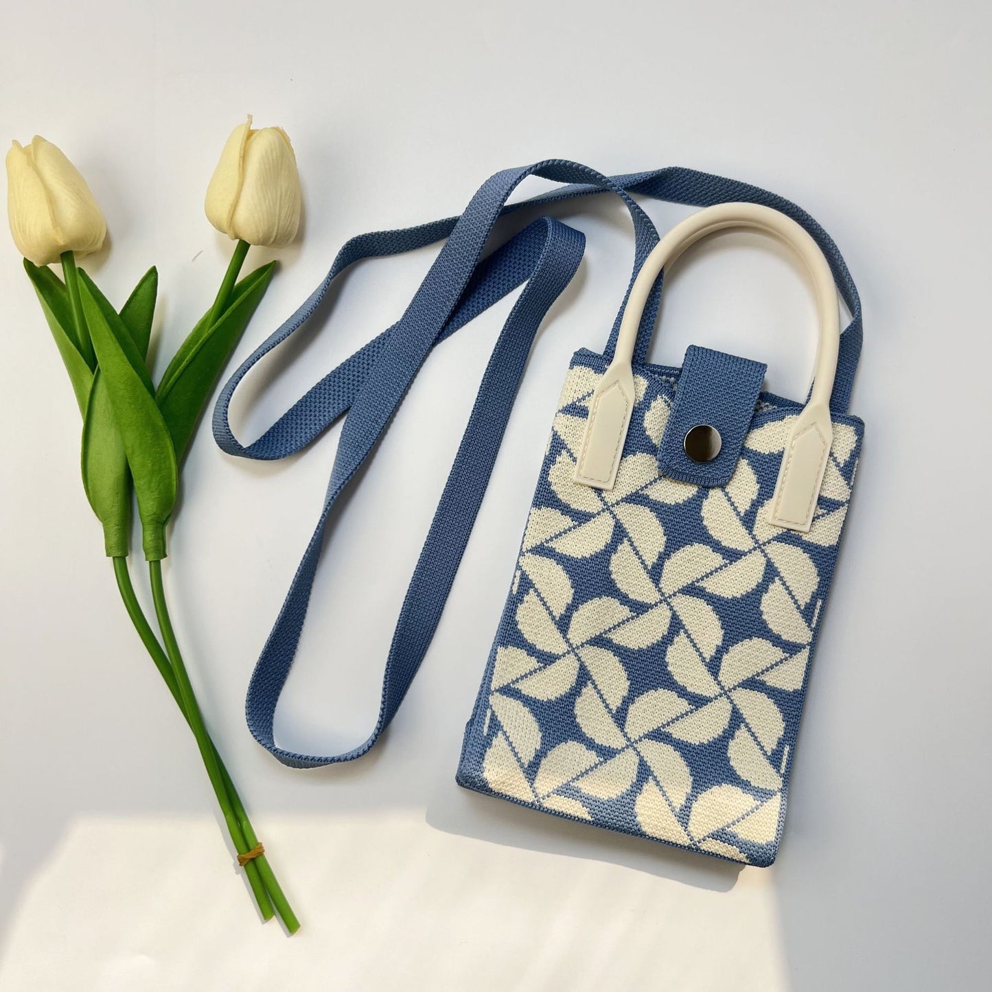 Premium Knit Crossbody Phone Bag