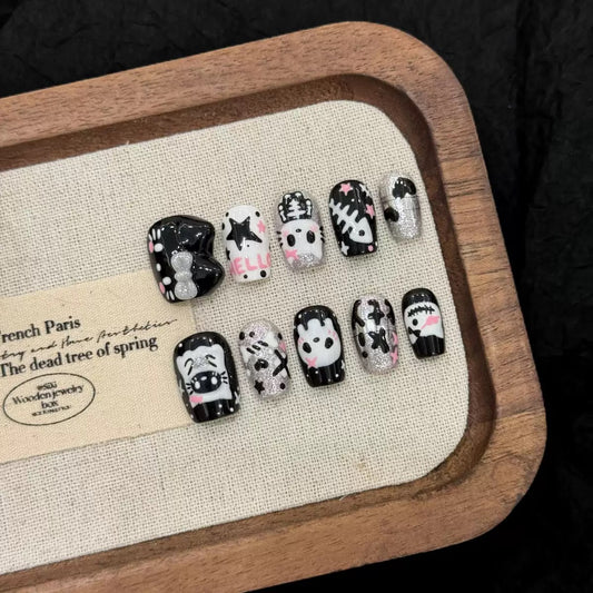 Halloween Eyes - Holiday Handmade Press On Nails