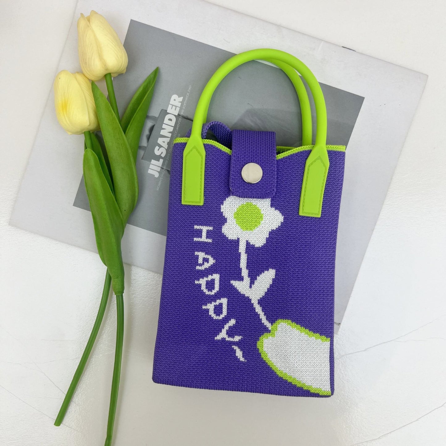 Premium Knit Crossbody Phone Bag