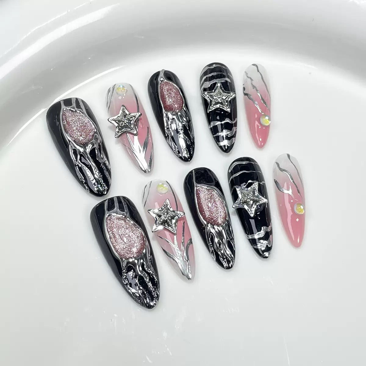 Y2K Pink - Handmade Press On Nails