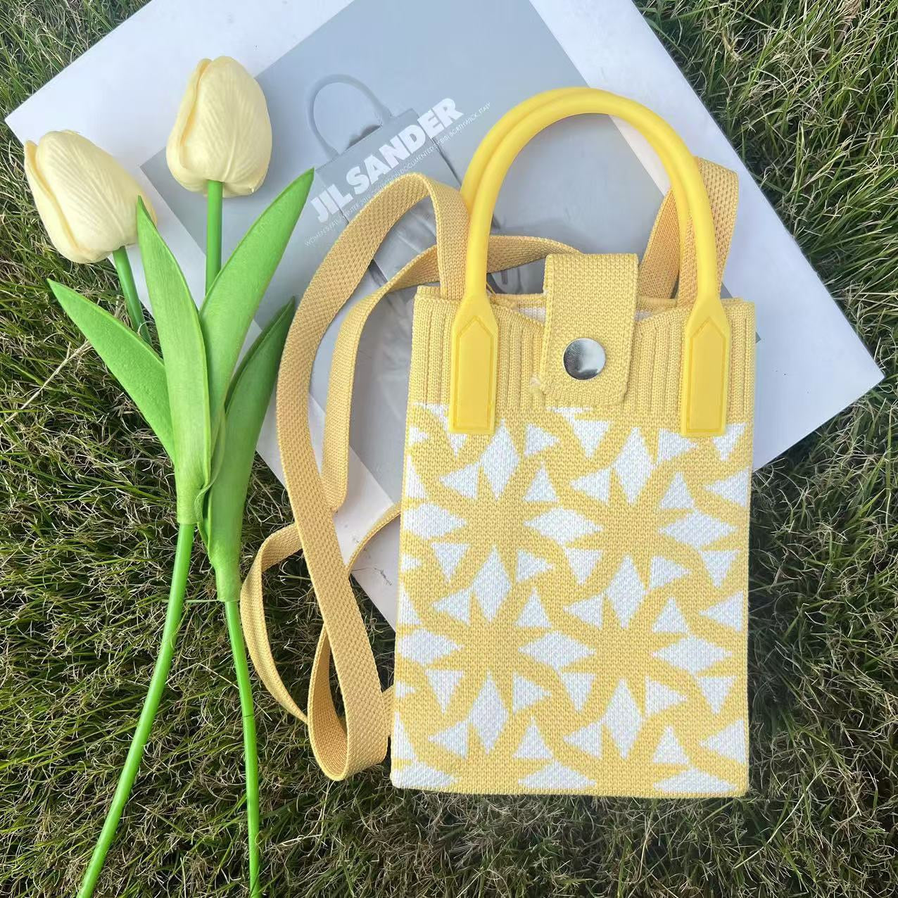 Premium Knit Crossbody Phone Bag