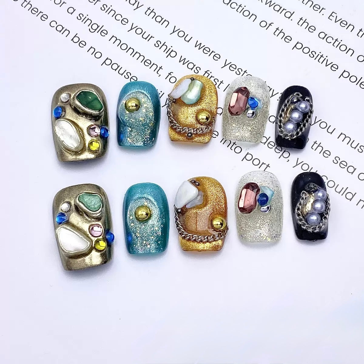 Meteorite Story - Fairy Chic Handmade Press On Nails