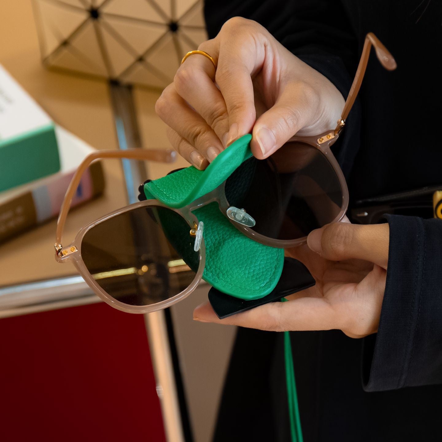 Leather Glasses Holder Chic Lady - Fashion Accessories