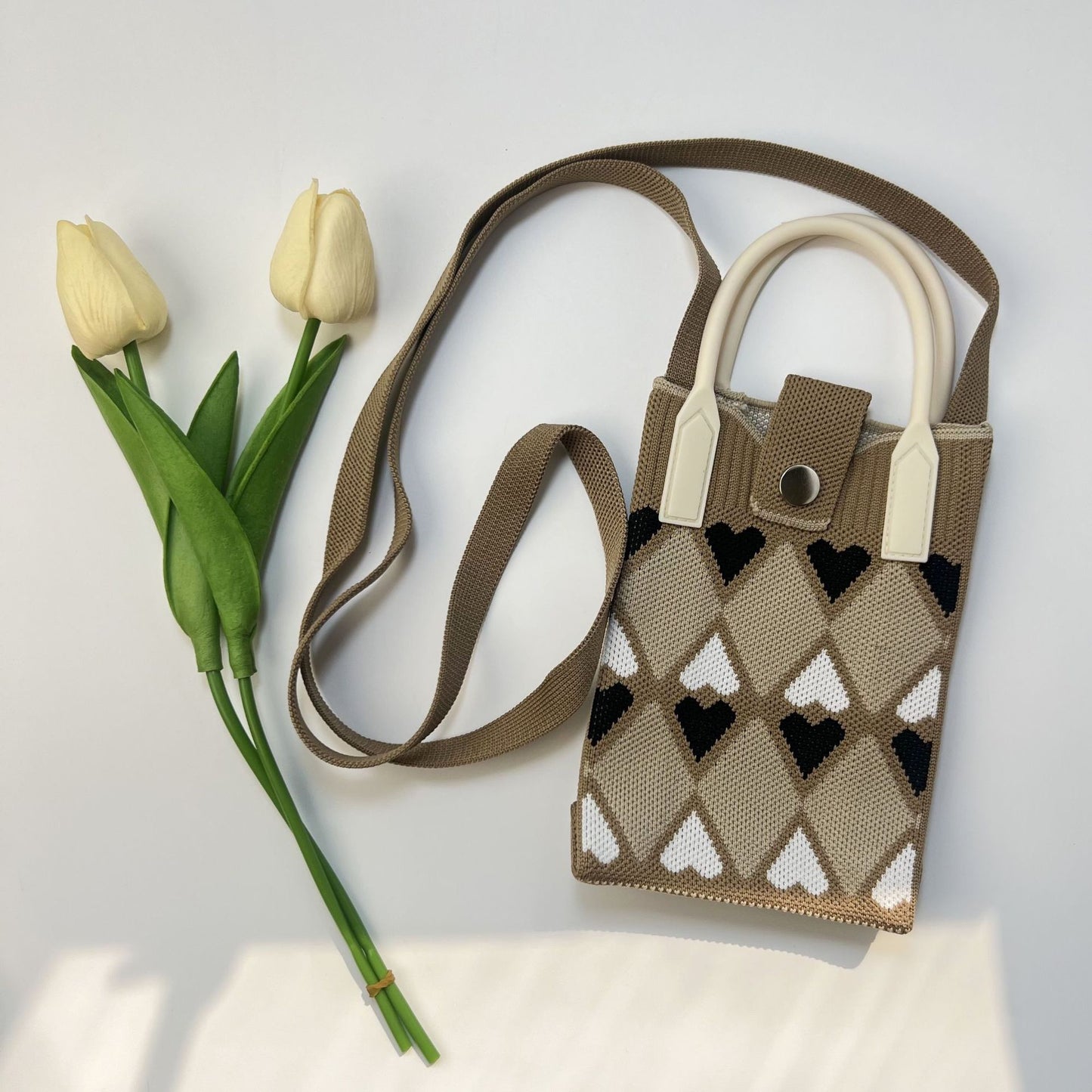 Premium Knit Crossbody Phone Bag