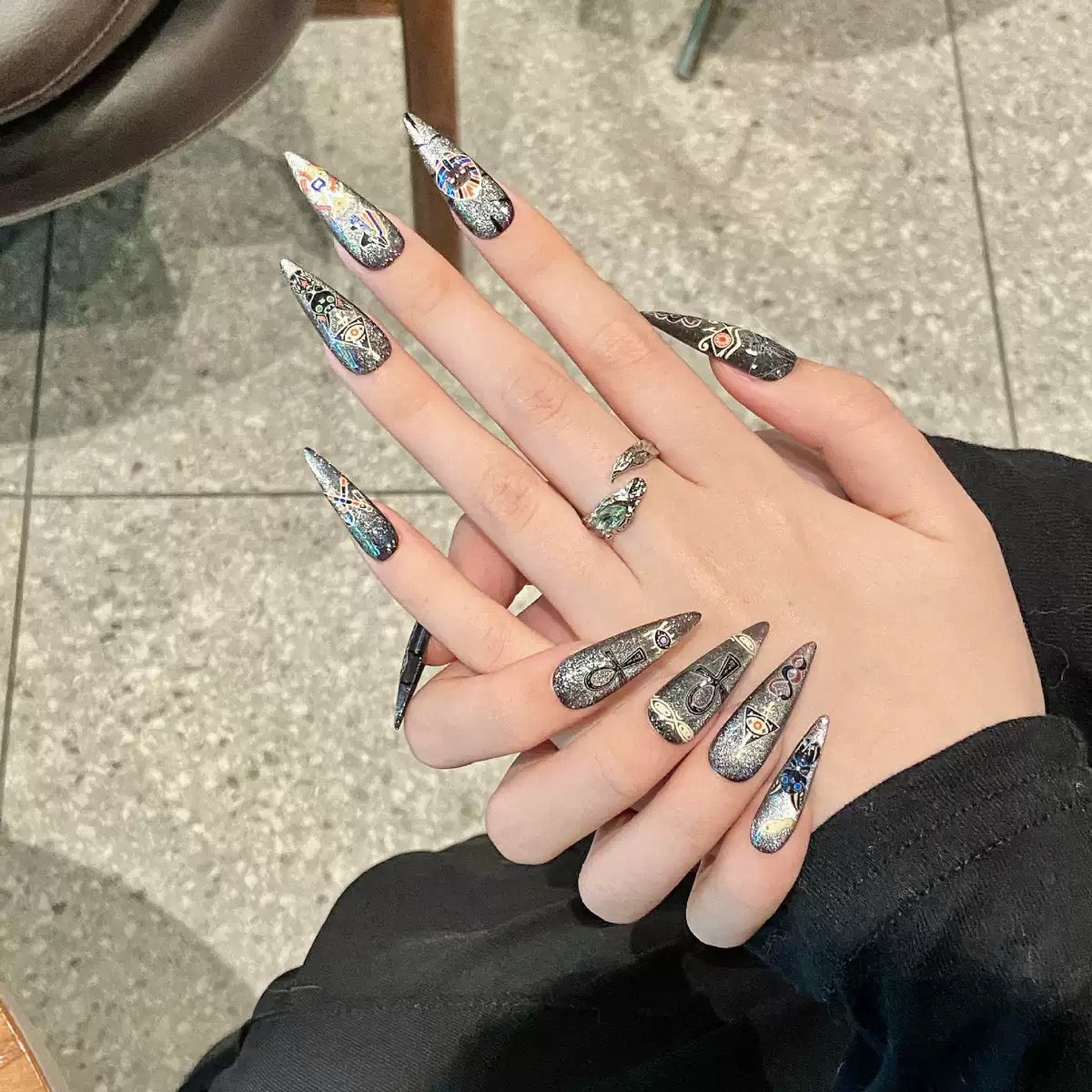 Halloween Spooky Clown - Holiday Handmade Press On Nails