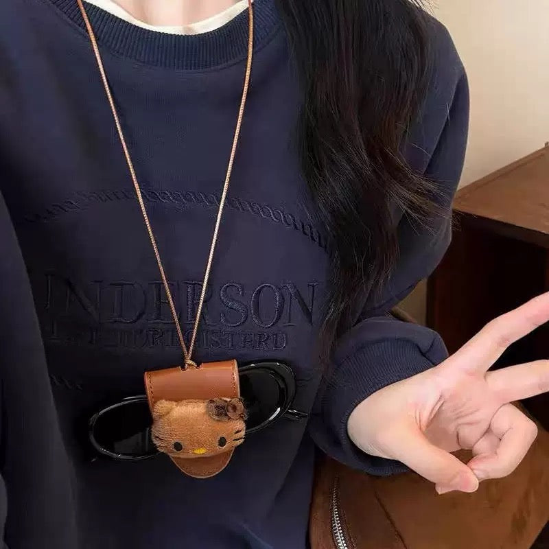 Leather Glasses Holder Cartoon - Fashion Accessories