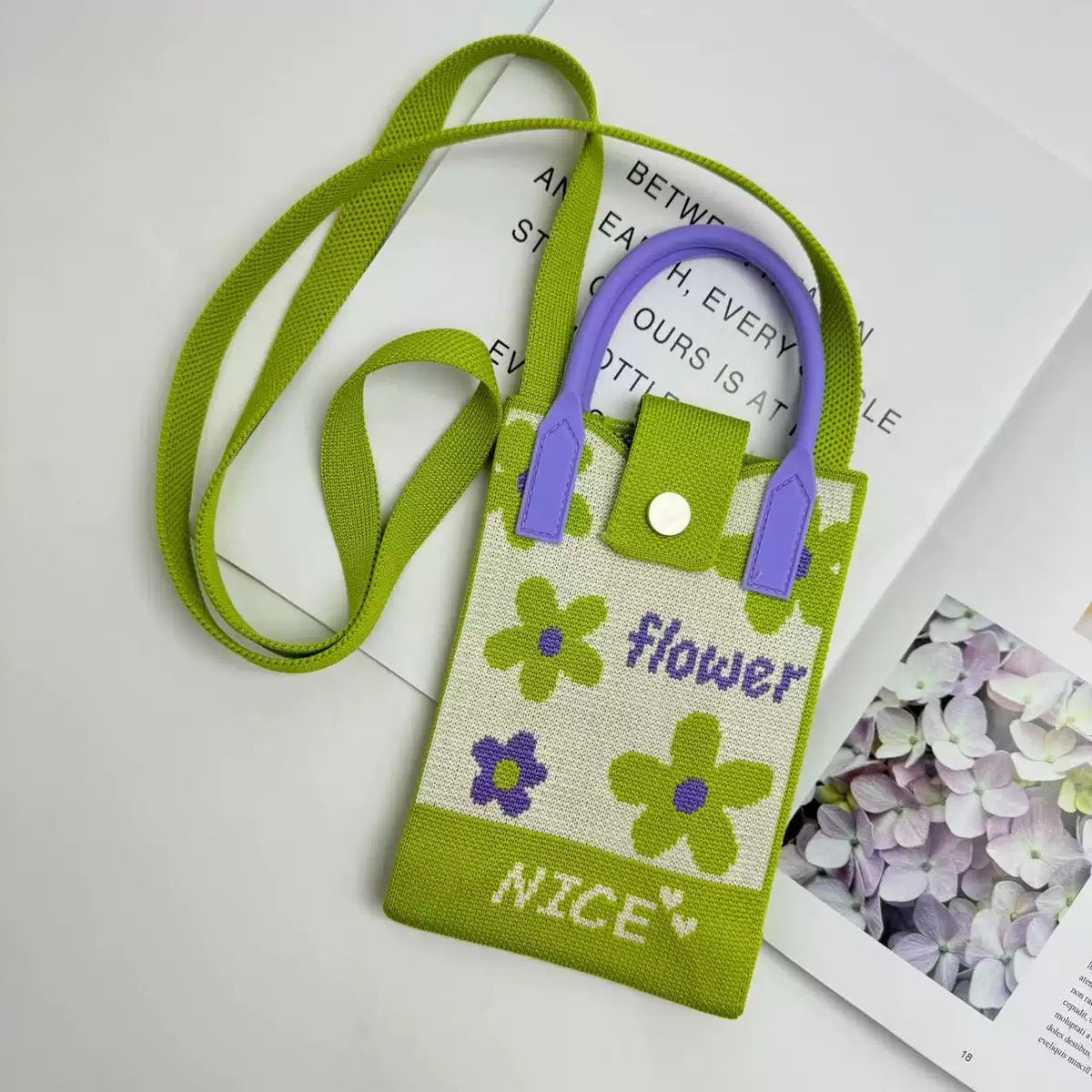 Premium Knit Crossbody Phone Bag