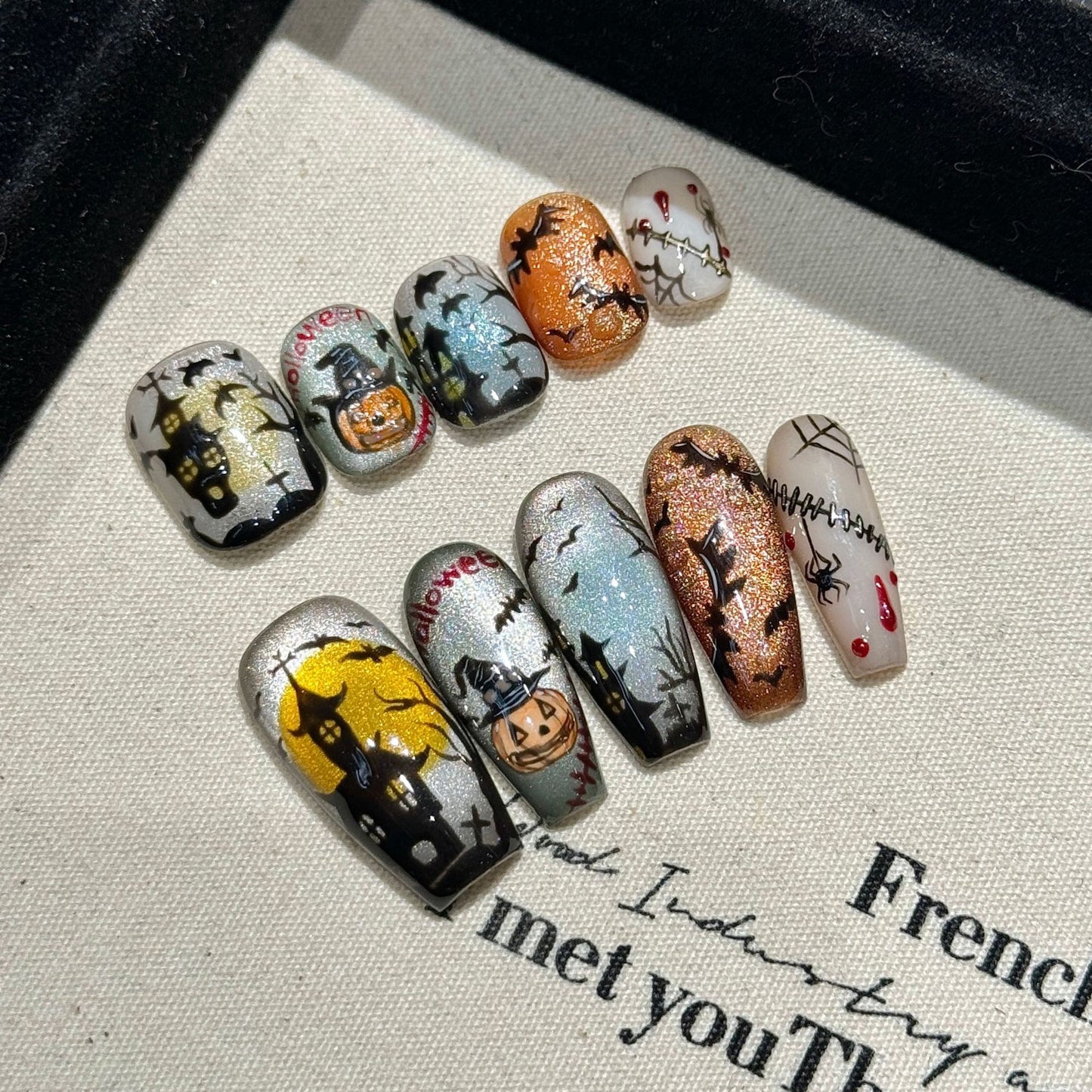 Halloween Classic - Holiday Handmade Press On Nails