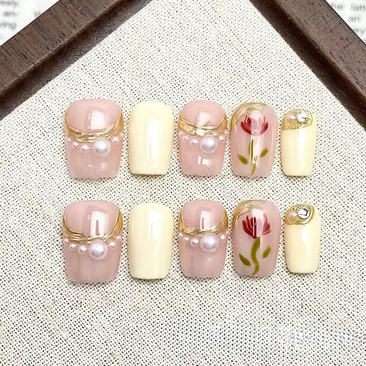 Gentle Rose - Fairy Chic Handmade Press On Nails