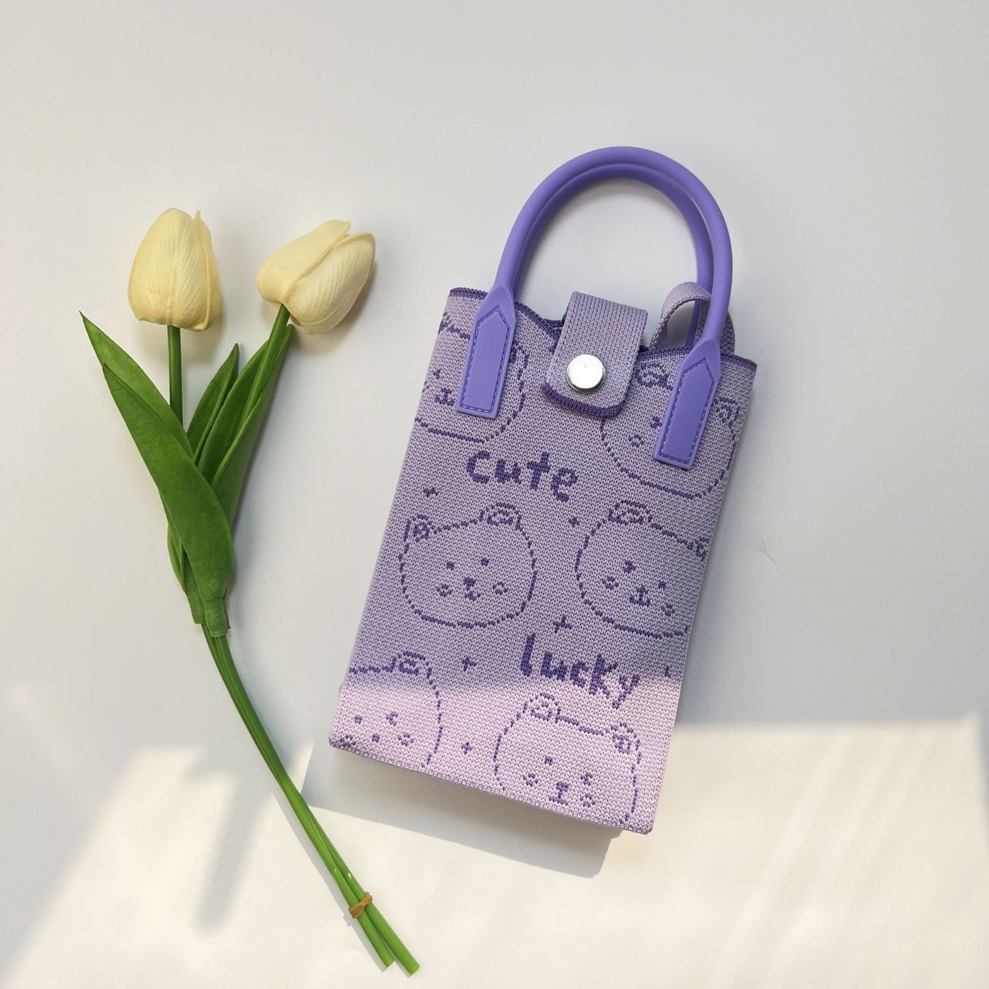 Premium Knit Crossbody Phone Bag