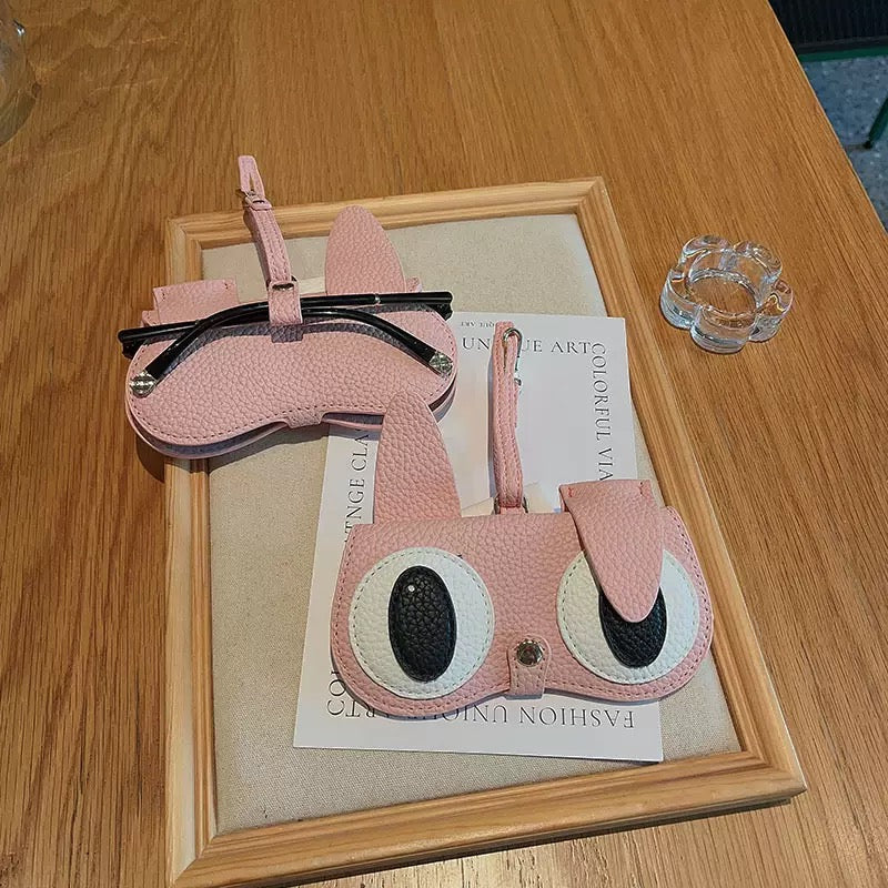 Leather Glasses Case Cute Bag charm  - Fashion Accessories