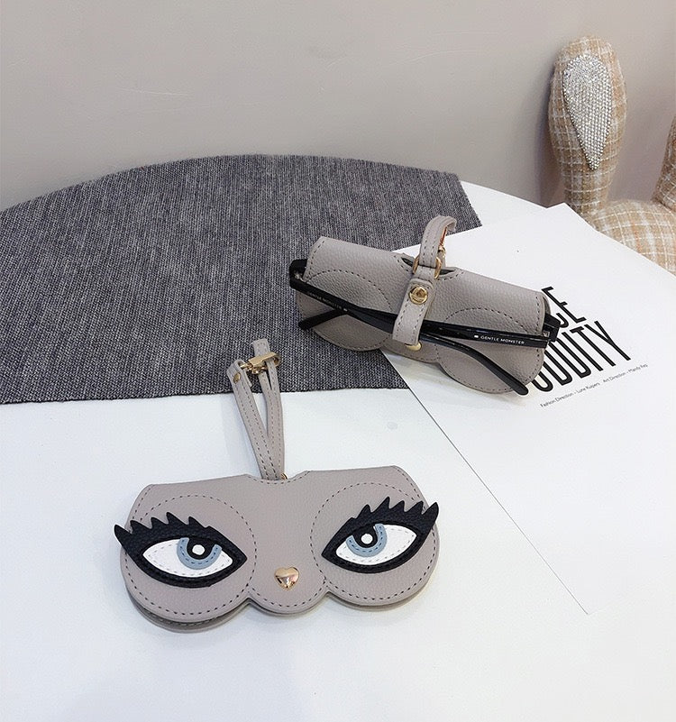 Leather Glasses Case Cute Bag charm  - Fashion Accessories